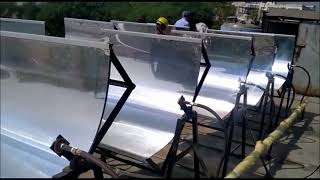 Solar Collectors I Solar Parabolic Trough Collector I solar concentrator [upl. by Harbird]