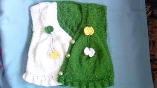 Tuto tricot robe de bébé à manches courtes au tricot robe de bébé au tricot 312 mois Part 12 [upl. by Marleen]