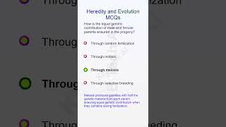 TOP 50 MCQ Heredity and Evolution Part 4 [upl. by Sirah815]