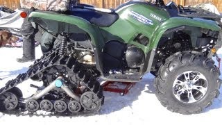 Camoplast Tatou T4S Track Install On Yamaha Grizzly 700  Mar3 2013 [upl. by Oicnaneb]