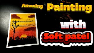 Easy and Simple soft pastel Landscape Painting for Beginners Step by step Tutorial [upl. by Charlotta]