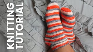 Two at a Time Toe Up Socks on Magic Loop Full Tutorial [upl. by Korney285]