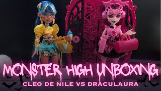 Cleo Takes on Draculaura in a SPOOKY Monster High Showdown [upl. by Adnorhs]