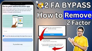 Facebook go to your authentication app problem 2024  Two factor authentication lost phone code [upl. by Ydniw]