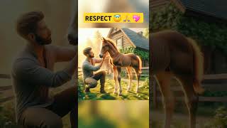 Hungry horse receives special treatment horse farming farm ai animals [upl. by Robinet]