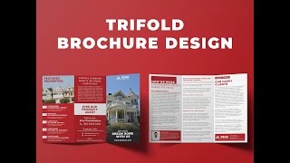 Trifold Brochure Design with Mockup  Brochure Design Ideas  Photoshop Tutorial [upl. by Eramal61]