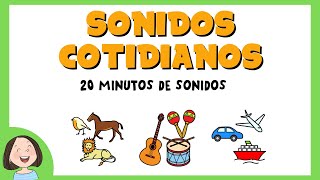 Sonidos Cotidianos 💜 Ejercicios de discriminación auditiva 💙 20 minutos de sonidos [upl. by Hoover]