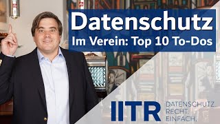 Datenschutz im Verein die 10 wichtigsten DSGVOThemen für Vereine [upl. by Noraj]