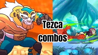 brawlhalla TEZCA combos gauntlets and BOOTS [upl. by Noletta105]