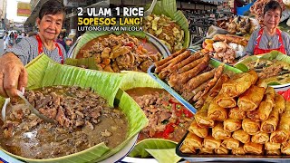 50Pesos Lang ang quot2 ULAM at 1 RICEquot ni Lola na quotSmiling Facequot  CARINDERIA sa PALENGKE ng Pampanga [upl. by Mide210]