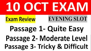 10 October Ielts exam evening slot answers and review10 October exam listening amp reading answer [upl. by Missi191]