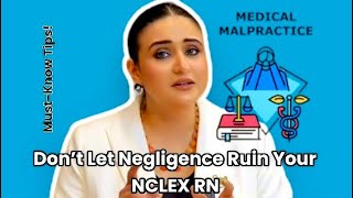 Negligence and Malpractice A must know topic for NCLEX RN nclex nclexprep rn [upl. by Bencion352]