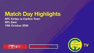 Match Highlights  AFC Emley v Carlton Town 19th October 2024 [upl. by Belinda]