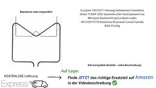 Heizelement Unterhitze wechseln Whirlpool Bauknecht Ignis Indesit Unterhitze tauschen [upl. by Terrej]