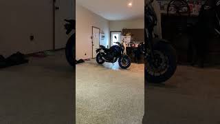 My MT07 motorcycle looked sad out in the garage Brought inside to watch Washougal Motocross with me [upl. by Yarw108]