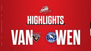 Vancouver Giants at Wenatchee Wild 113  WHL Highlights 202324 [upl. by Pufahl]