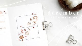 plan with me december 2023  christmas theme  monthly bullet journal setup [upl. by Yrrap]