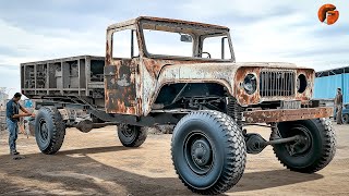 Man Fully Restores Abandoned Military Truck  Start to Finish Build by restorationproduct1718 [upl. by Yhtomit]