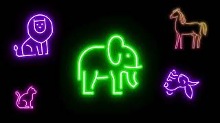 Baby Sensory Colourful Neon Lights  Soothing Sensory Video for Babies  Calming Sounds amp Visuals [upl. by Corneille480]