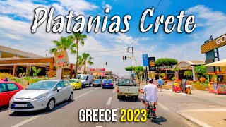 Chania Crete driving through Platanias Kreta Greece 2023 [upl. by Gomez67]