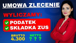 Jak wyliczyć podatek i ZUS od umowy zlecenia Przykłady KROK po KROKU [upl. by Droffig]