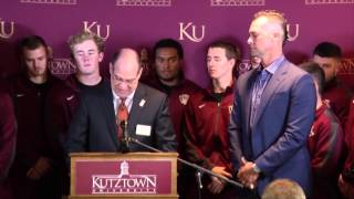 Ryan Vogelsong Award Ceremony at Kutztown University [upl. by Nekal]