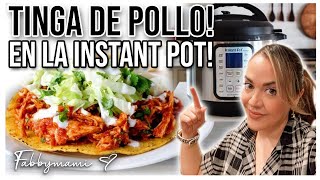 CÓMO COCER POLLO EN LA OLLA ELÉCTRICA DE PRESIÓN INSTANT POT TOSTADAS DE TINGA DE POLLO INSTANT POT [upl. by Alin509]