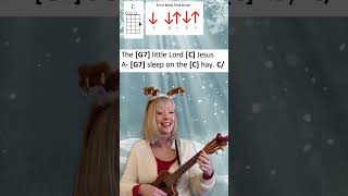 Away in a Manger  Easy Ukulele Play Along [upl. by Krenek]