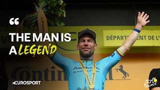 Tour de France REACTION Mark Cavendish CEMENTS his place in cycling history with stage 5 victory 🇫🇷 [upl. by Strawn49]