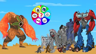 GODZILLA x KONG The battle to find the head  Size Comparison  GODZILLA CARTOON Movies [upl. by Yahsram]