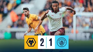 HIGHLIGHTS Wolves 21 Manchester City  Defeat at Molineux [upl. by Mindy536]