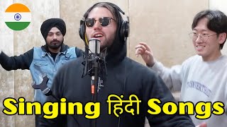 Foreigner sings viral Hindi Songs 🇮🇳🇮🇳 India Vlog [upl. by Ylluz]