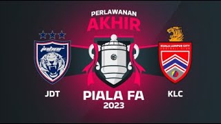 DEMO LIVE STREMING  JDT VS KL CITY 2023 FINAL [upl. by Yllim]