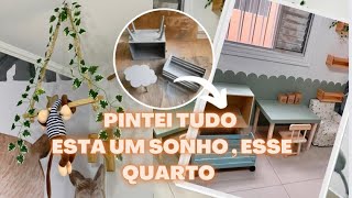 FINALIZEI TODA PARTE DE FAÇA VOCÊ MESMO DA DECORAÇÃO DO QUARTO DO ARTHUR  PINTEI AS PEÇAS DE MDF [upl. by Oirram63]