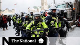 The multiday police offensive to clear the main Ottawa protest site [upl. by Bergwall]