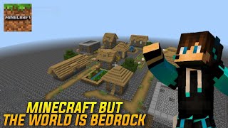 Minecraft but the World is Bedrock  Bedrock only Map Download  Minecraft Pocket Edition 118 [upl. by Matusow871]