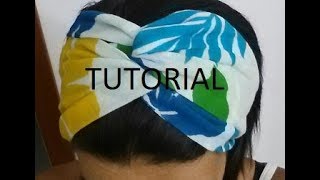 COME FARE UN TURBANTE FASCIA PER CAPELLI TUTORIAL [upl. by Ertsevlis303]