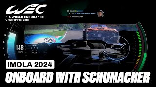 Onboard Lap Mick Schumacher Alpine A424 Hypercar I 2024 6 Hours of Imola I FIA WEC [upl. by Yssak]