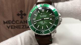 Meccaniche Veneziane Watch Nereide SMERALDO GREEN Automatic Swiss Made [upl. by Tacita]