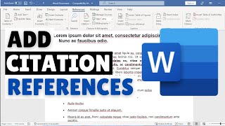 How to Add Citation and References in Word [upl. by Geoffrey]