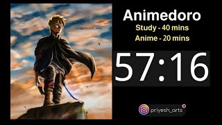 Animedoro timer  Study timer with no music Animedoro [upl. by Milah]