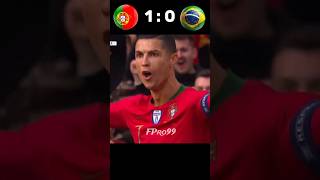 Cristiano destroy brazil with hattrick  Portugal vs brazil final shorts football youtube [upl. by Bilski]