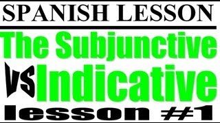 Spanish Lesson Subjunctive vs Indicative 1 [upl. by Elohcan575]