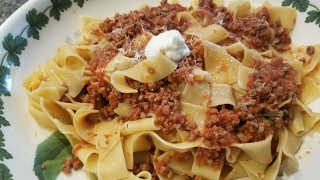 Pappardelle Bolognese Recipe [upl. by Kentigera]