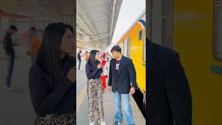 Survay galat hogya😅😂 trending comedy funny railway railwaystation train shorts kdboys [upl. by Anaihr323]