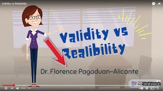 Validity vs Reliability [upl. by Hwang]