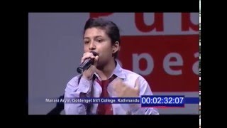 Public Speaker Nepal Episode 4 Speaker Manasi Aryal [upl. by Birgit]