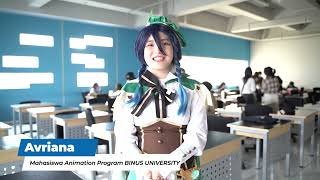 Kapan lagi bisa kelas sambil cosplay Animation Program BINUS UNIVERSITY [upl. by Nilya]