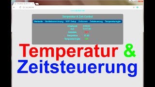 Temperatur und Zeitsteuerung mit Webinterface [upl. by Gladys]