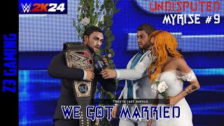 WWE 2K24 MyRise Undisputed 9 We Got Married [upl. by Sucram]